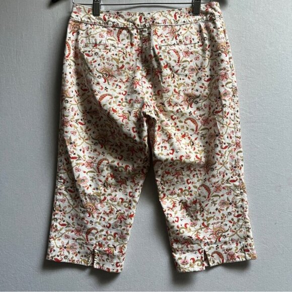 Tommy Bahama floral cotton Capri pants Sz 4 - Picture 2 of 9